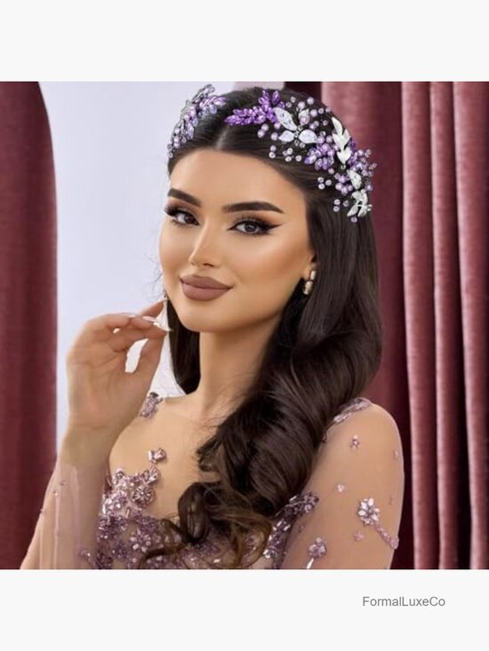 Rhinestone Wedding Headband Bridal Hair Comb Crystal Headpiece main image 6